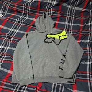 Fox Gray and Neon Yellow Hoodie